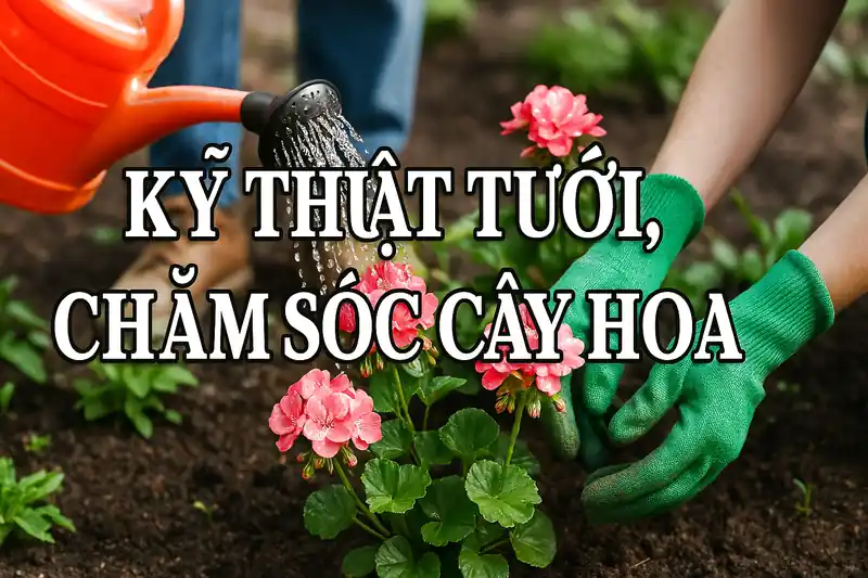 Kỹ thuật tưới, chăm sóc cây hoa
